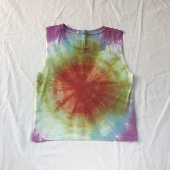 Hand Tie Dyed Muscle Tank - Picture 1 of 8